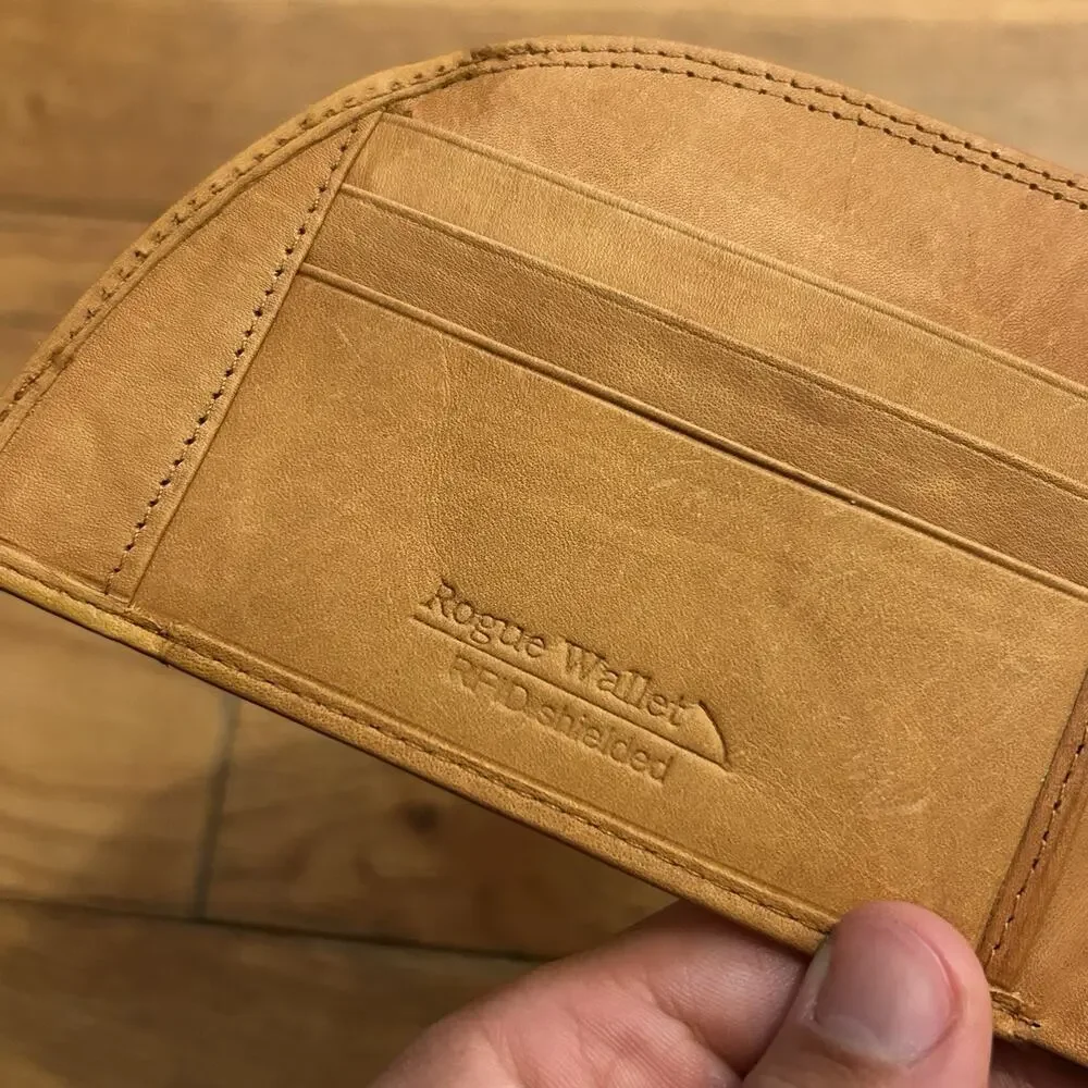 Rogue Wallet Leather RFID Shield Bifold Wallet